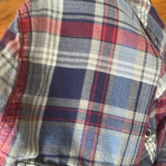 Seven 7 Premium Quality Brand Plaid Womem’s Long Sleeve Button Up Shirt -Size L - Picture 8 of 9